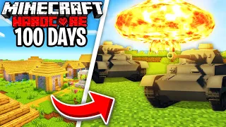 100 Days in a Nuclear War in Hardcore Minecraft...