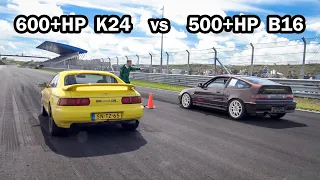 600+hp Toyota MR2  -vs-  530hp Honda CRX