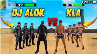 DJ ALOK VS KLA ( 1 HP ) FACTORY CHALLENGE | 4 VS 4 WHO WILL WIN ?#factoryfreefire