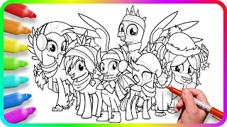 Coloring Pages MY LITTLE PONY. How to draw My Little Pony. Easy Drawing Tutorial Art | MLP Coloring