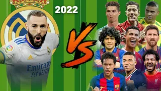 2022 Benzema vs Legends💪(Messi-Ronaldo-Maradona-Benzema-Neymar-Mbappe)