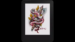 Procreate Tattoo Design Workflow: Chaotic Flash Stamps & Snake Kit
