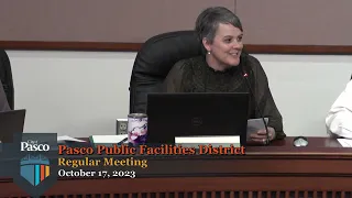 Pasco Public Facilities District Board Meeting, October 17, 2023