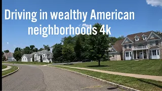 Summer drive in wealthy American neighborhoods - Freehold, New Jersey 🇺🇸 (4k)