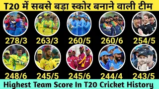 T20 में सबसे बड़ा स्कोर बनाने वाली टीम| Highest Team Score In T20 Cricket History 🔥|