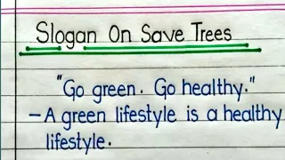 Slogan On Trees 🌳ll Save Trees Slogans In English ll Slogan On Save Trees ll