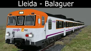 Línea Lleida - Pobla de Segur | Trayecto Lleida - Balaguer | Train Simulator Classic | Renfe 592