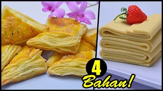 PUFF PASTRY 4 BAHAN!  TANPA KELUAR MASUK KULKAS