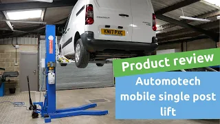 Review of the Automotech AS-7251 mobile single post vehicle lift