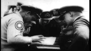 The British Ship "Brisbane River," stopped (and sunk) by German U-Boat, UB-35, in...HD Stock Footage