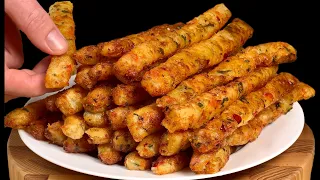 The best recipe with three potatoes! Delicious snack in minutes! Simple recipe!