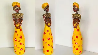 Glass Bottle Craft / Unique Bottle Art