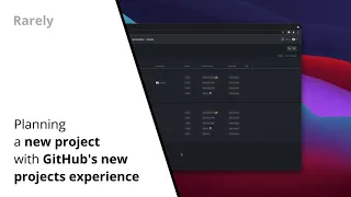 Planning a new project with GitHub's new projects experience