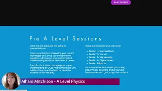A Level Physics   Task 1 | New Student Day 2020