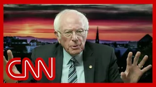 Watch Sanders' reaction to Trump refusing to concede