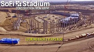 Sofi Stadium Construction Aerials from 2 years ago