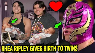 Rhea Ripley Gives Birth to Twin Babies with Dominik Mysterio as Rey Mysterio is Angry About It