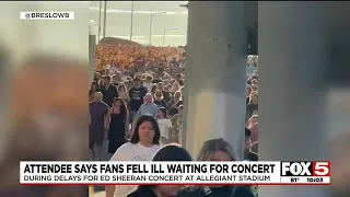 Fan says people threw up, passed out during Ed Sheeran concert delays in Las Vegas