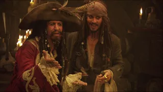 Pirates of the Caribbean At World's End Keith & The Captain On Set With Johnny and the Rock Legend