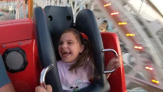 Kaitlyn riding the Incredicoaster!