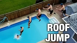 INSANE ROOF JUMPING INTO POOL!