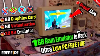 How to Play Free Fire On Low End PC 1GB Ram/2GB Ram |Download Free Fire Without Graphics Card (2024)