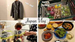 cozy housewife daily living in japan | buy a new outer, Muji, try meal kit for dinner
