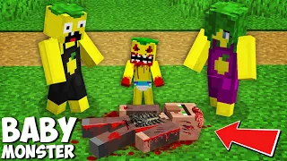 Why did MY CHILD TURN INTO SCARY MONSTER AND KILL VILLAGER in Minecraft ? SCARY BABY MONSTER !