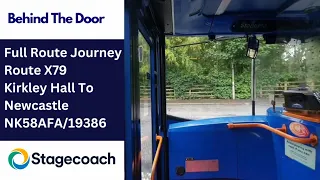 Behind The Door: Route X79 | NK58AFA/19386 - Stagecoach North East: Dennis Trident 2/ADL Enviro 400