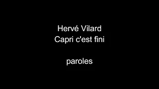 Hervé Vilard-Capri c'est fini-paroles