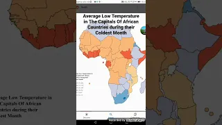 Average Low Temperature in The Capitals Of African Countries during their Coldest Month.