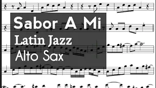Sabor A Mi Alto Sax Sheet Music Backing Track Play Along Partitura