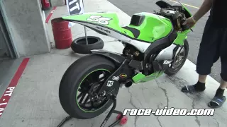 moto GP Kawasaki soundcheck warmup