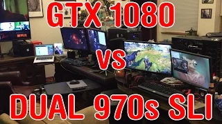 GTX 1080 vs Dual GTX 970s SLI [Witcher 3 Max Settings]