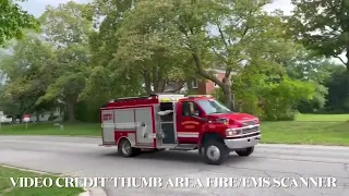 Dryden Fire and Lapeer county EMS alpha 80 for a multiple vehicle P.I. 09/17/23