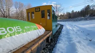 A Sunny Winter Afternoon on Wood Pellet Train WP-2