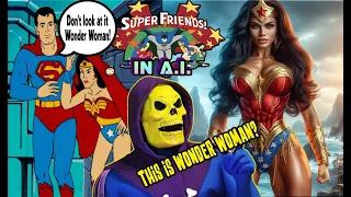 A.I. designed Super Friends characters as instructed by Skeletor!