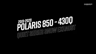 2019-2020 Polaris 850 430Q - Quiet Series | MBRP snow exhaust.