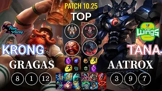 RNW KronG Gragas vs JAG TaNa Aatrox Top - KR Patch 10.25