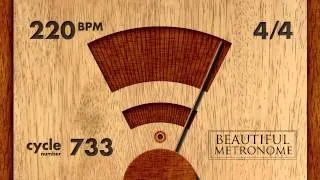 220 BPM 4/4 Wood Metronome HD