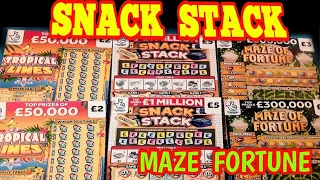 WINNERS. ...MAZE FORTUNE...SNACK STACK...TROPICAL LINES ...SCRATCHCARDS