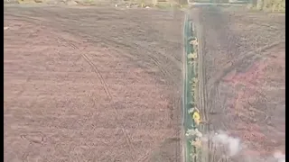 Rare footage of Ukrainian RAM II loitering munition striking a Russian Osa SAM system in the South.