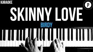 Birdy - Skinny Love Karaoke SLOWER Acoustic Piano Instrumental Cover Lyrics