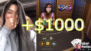 Amazing Black Jack  How to PLay Black Jack and Win! $1000 in 20 minutes! Day Trading at its finest!!