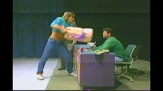 Kerry Von Erich Gives Jerry The King Lawler A Gift - CWA/USWA Wrestling Memphis, TN February 1990