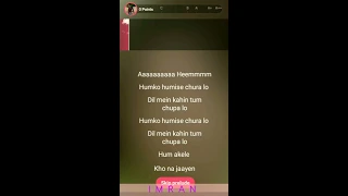 Humko hamise chura lo clean karaoke track with scrolling lyrics