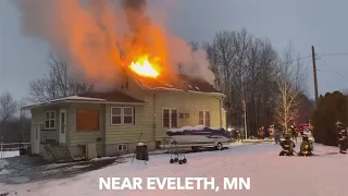 House Fire Near Eveleth, Minnesota