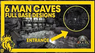 TOP 3 6MAN Caves W/ FULL Base Designs on FJORDUR! | ARK: Survival Evolved