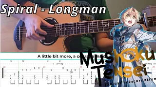 Spiral - LONGMAN (Mushoku Tensei Ⅱ OP) | Fingerstyle Guitar | TAB + Lyrics + Chords