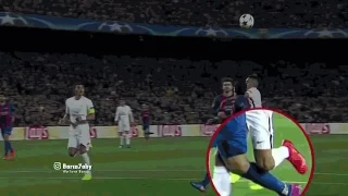 The Foul on Luis Suarez (which he's being criticised for simulation) leading to Barca penalty
